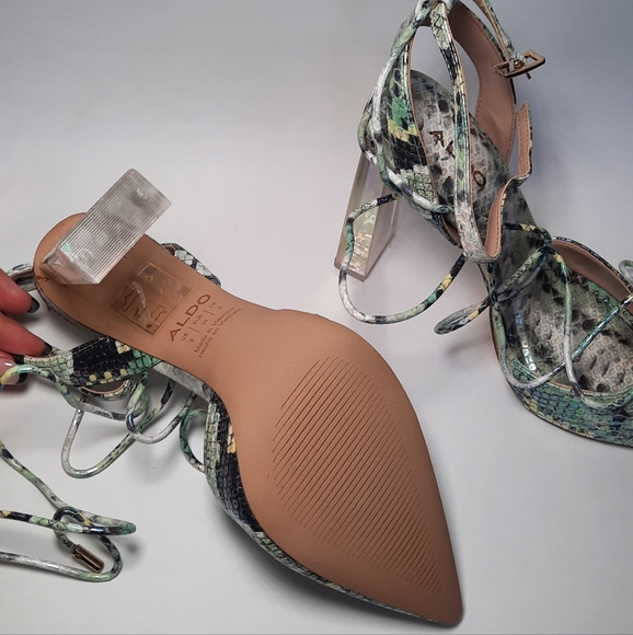 Aldo Strappy Heeled Shoes - Blocked Heels - Picture 9 of 9